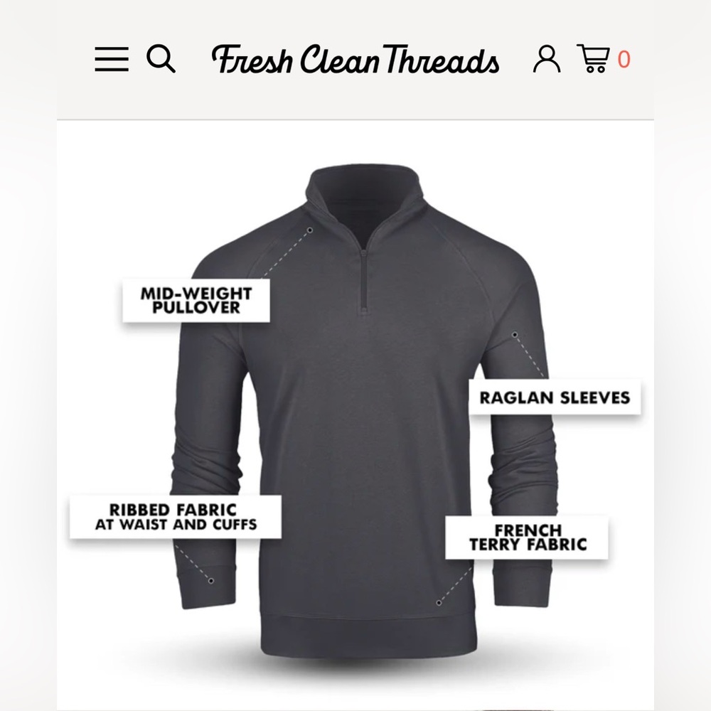 BNWT Fresh Clean Threads Quarter Zip 3XL in Charcoal
Final sale, can’t be return
